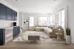 do living room interior design and 3d rendering