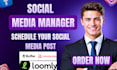 be social media manager schedule bulk posts using buffer hootsuite loomly later