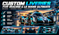 create custom iracing and le mans ultimate car liveries