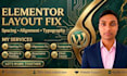 fix wordpress elementor spacing, alignment and typography