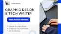 write human written graphic design and tech blogs