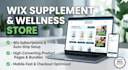 design a wix supplement store, wix wellness and skincare ecommerce store