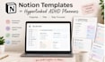 design notion templates,hyperlinked adhd digital planners
