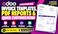 customize odoo invoice templates pdf reports and qweb layout reports