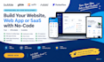 build no code bubble io glide softr adalo bubble saas website app flutterflow
