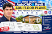 create autocad revit adu floor plans and permit blueprints