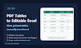 convert PDF tables into editable excel spreadsheets
