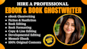 ghostwrite fiction and nonfiction book as ghostwriter