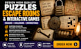 design high quality puzzles, escape rooms and interactive games