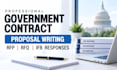write government contract proposal and rfp rfq response ifb bid proposal
