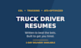 write a job winning cdl truck driver resume