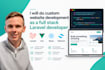 do custom website development as a full stack laravel, vue and react developer