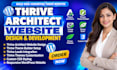 build thrive architect thrive themes wordpress website with custom CSS