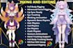rig 3d vtuber model, furry vrchat avatar and vrm character