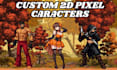 create 8bit 16bit pixel art animation characters sprite sheets retro game assets