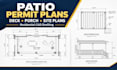 draft patio cover permit drawings and deck plan blueprints