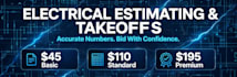 prepare electrical quantity takeoffs and cost estimates