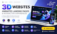 do 3d website 3d animated website, 3d landing page, illustration, kajabi website
