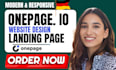 create professional onepage io website onepage io landing page as onepage expert