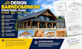 design barndominium structural plans, post frame, beams, trusses and framing