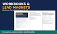 design a professional workbook or lead magnet for coaches