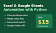 automate excel and google sheets tasks with python scripts