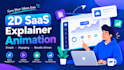 create a 2d saas explainer video for your ai or software product