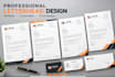design professional business letterhead and stationery