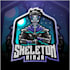 design awesome beautiful skull logo