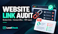 check broken website links and contact page urls