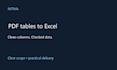 convert PDF tables into a clean excel spreadsheet