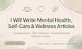write mental health and self care articles