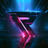 make a glitch style logo with a cyberpunk aesthetic