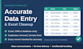 do accurate data entry, excel data cleanup and CRM updates
