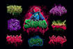 design awesome logo on graffiti