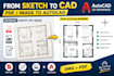 create or convert 2d drawings in autocad professionally