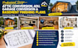 design attic conversion, adu, garage conversion and basement finishing plans