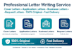 write professional application, cover and request letter