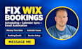 fix wix bookings, calendar sync, appointment scheduling and email automation