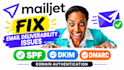 fix mailjet email deliverability issues spf dkim dmarc domain authentication