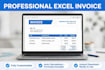 create professional exel invoice template  with auto calculation