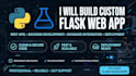 build custom python flask web app with database auth