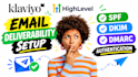 klaviyo gohighlevel spf dkim dmarc authentication email deliverability setup