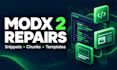 fix modx revolution 2 website errors and PHP snippets