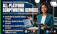 write professional hindi script writing and content  writing