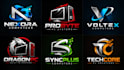 design a professional computer, gaming PC computer, technology, software PC logo
