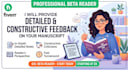 beta read of your novel with feedback