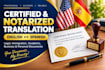 provide certified and notarized translation for official documents