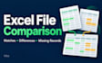 compare excel files, match data and find differences