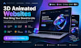 3d landing page 3d website 3d animation, business website 3d animated webflow